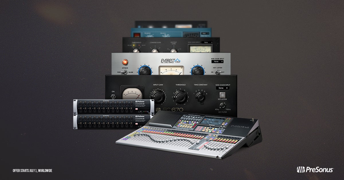 Plugins Fat Channel gratuits avec les consoles de mixage Presonus Studiolive III !