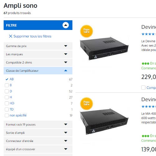 Quelle classe d'amplification choisir ?